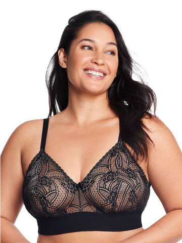 Glamorise Bramour Gramercy Luxe Lace Bralette Black